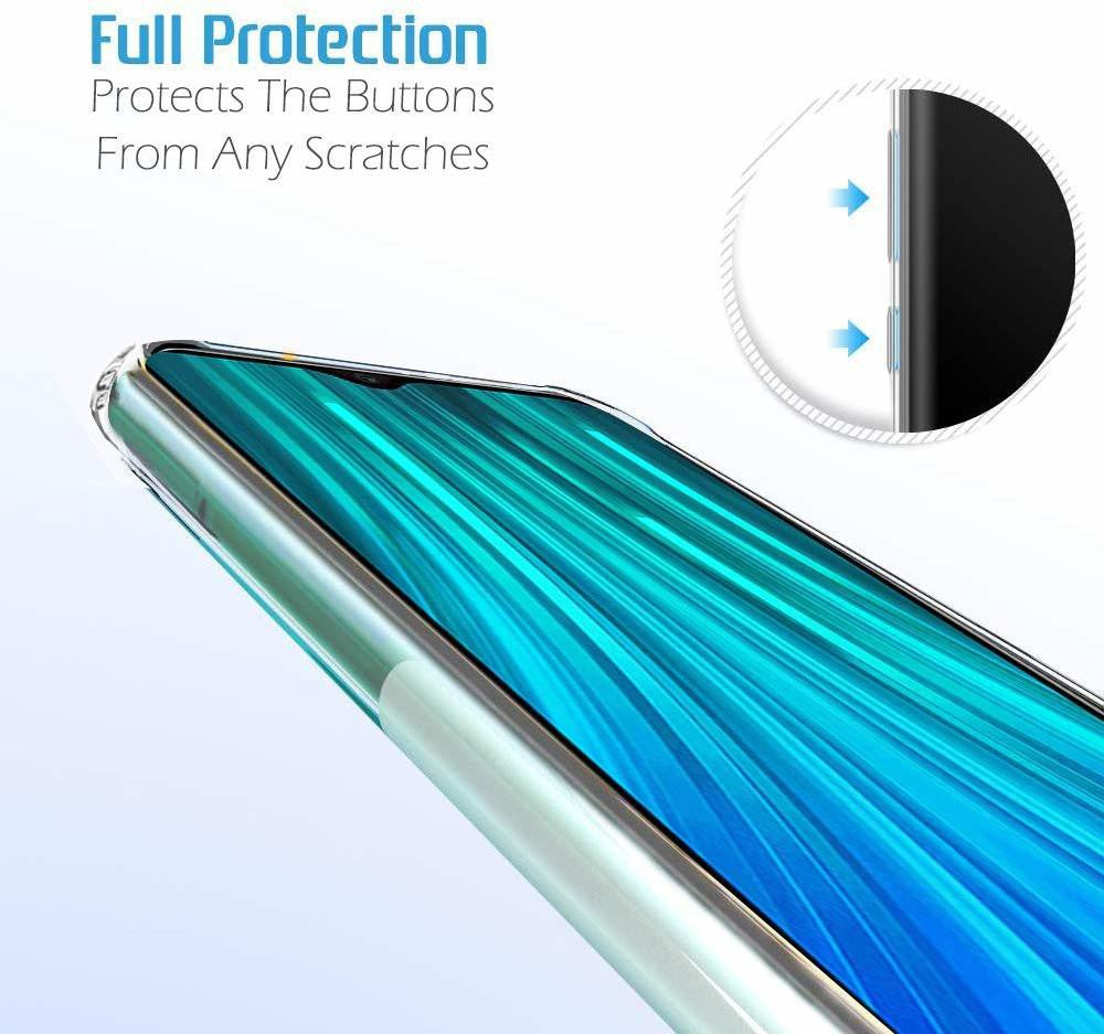 VAKIBO Super Premium Soft TPU Transparent Case With Dustplug,Side Grip,Corner Protection,lanyard Cuts,Camera Protection Suitable for Oneplus 6T
