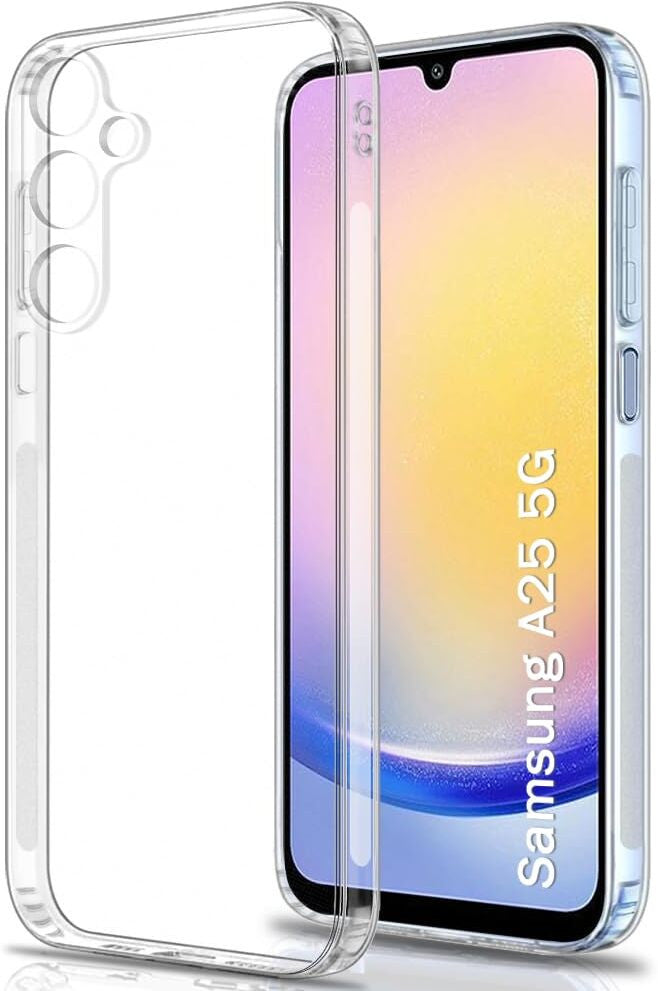 VAKIBO Premium Clear 1.5MM Thick Transparent Soft TPU Rubber Back Cover Case With Camera Protection Suitable for Samsung Galaxy A25