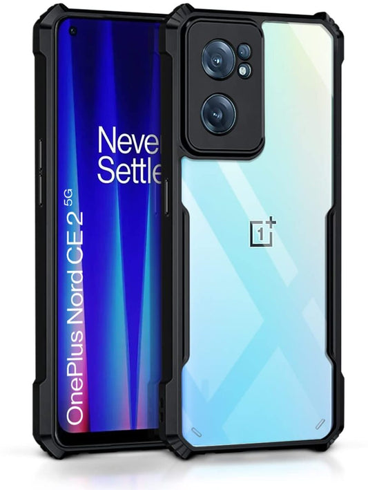 VAKIBO Super Premium Black Border Transparent Case With Corner Protection & Camera Protection Suitable for Oneplus Nord CE2