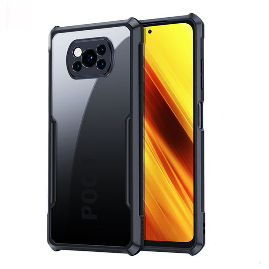 VAKIBO Super Premium Black Border Transparent Case With Corner Protection & Camera Protection Suitable for Mi Poco X3 Pro