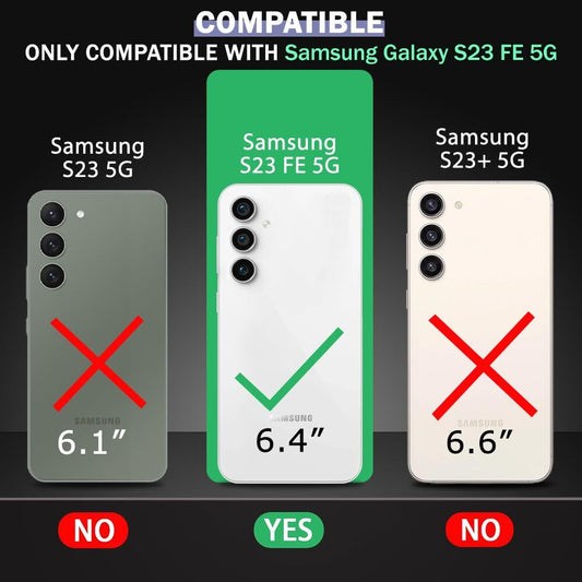 VAKIBO Premium Clear 2MM Thick Transparent Soft TPU Rubber Back Cover Case With Camera Protection Suitable for Samsung Galaxy S23FE