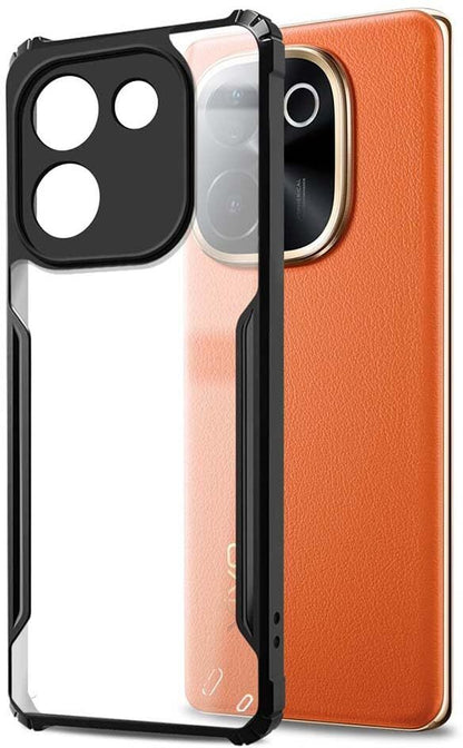 VAKIBO Super Premium Black Border Transparent Case With Corner Protection & Camera Protection Suitable for iQOO Z9s Pro