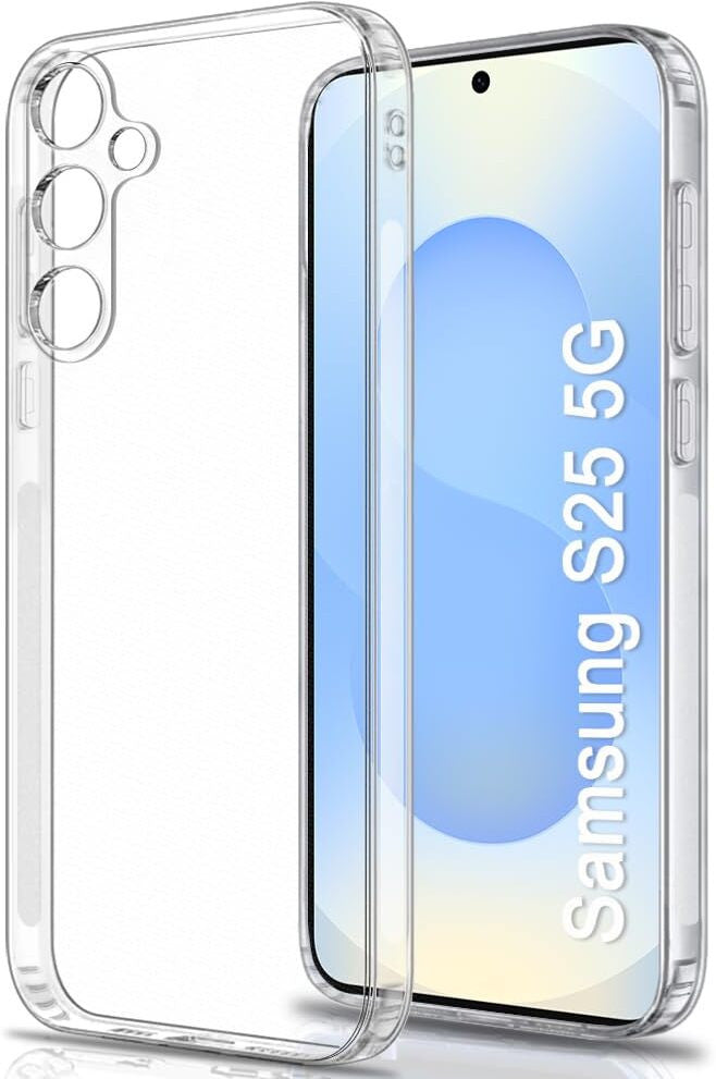 VAKIBO Premium Clear 1.5MM Thick Transparent Soft TPU Rubber Back Cover Case With Camera Protection Suitable for Samsung Galaxy S25