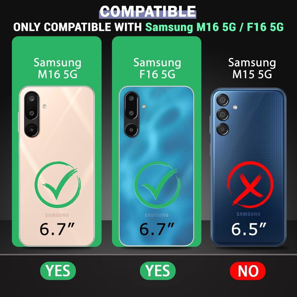 VAKIBO Premium Clear 1.5MM Thick Transparent Soft TPU Rubber Back Cover Case With Camera Protection Suitable for Samsung Galaxy M16