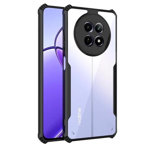 VAKIBO Super Premium Black Border Transparent Case With Corner Protection & Camera Protection Suitable for Realme 12 5G