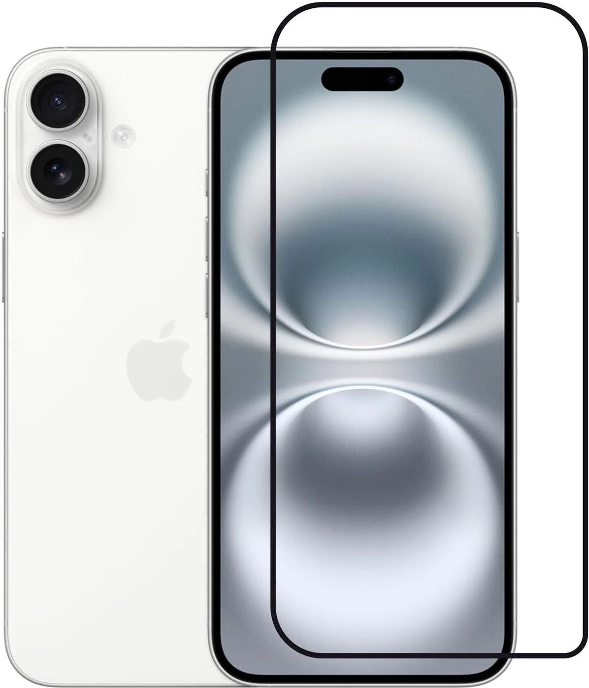 Super Premium Quality Tempered Glass Screen Guard Protector With Black Border Suitable For iPhone 16 Plus