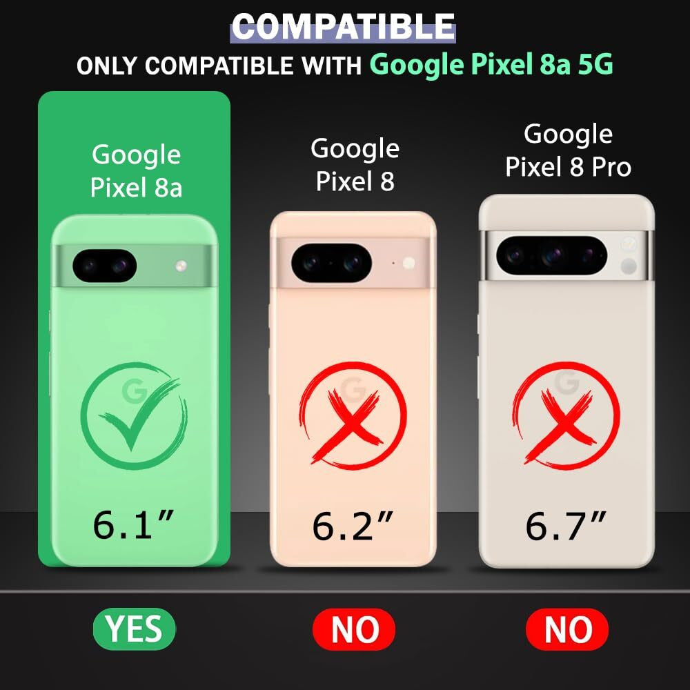 VAKIBO Premium Clear 1.5MM Thick Transparent Soft TPU Rubber Back Cover Case With Camera Protection Suitable for Google Pixel 8A