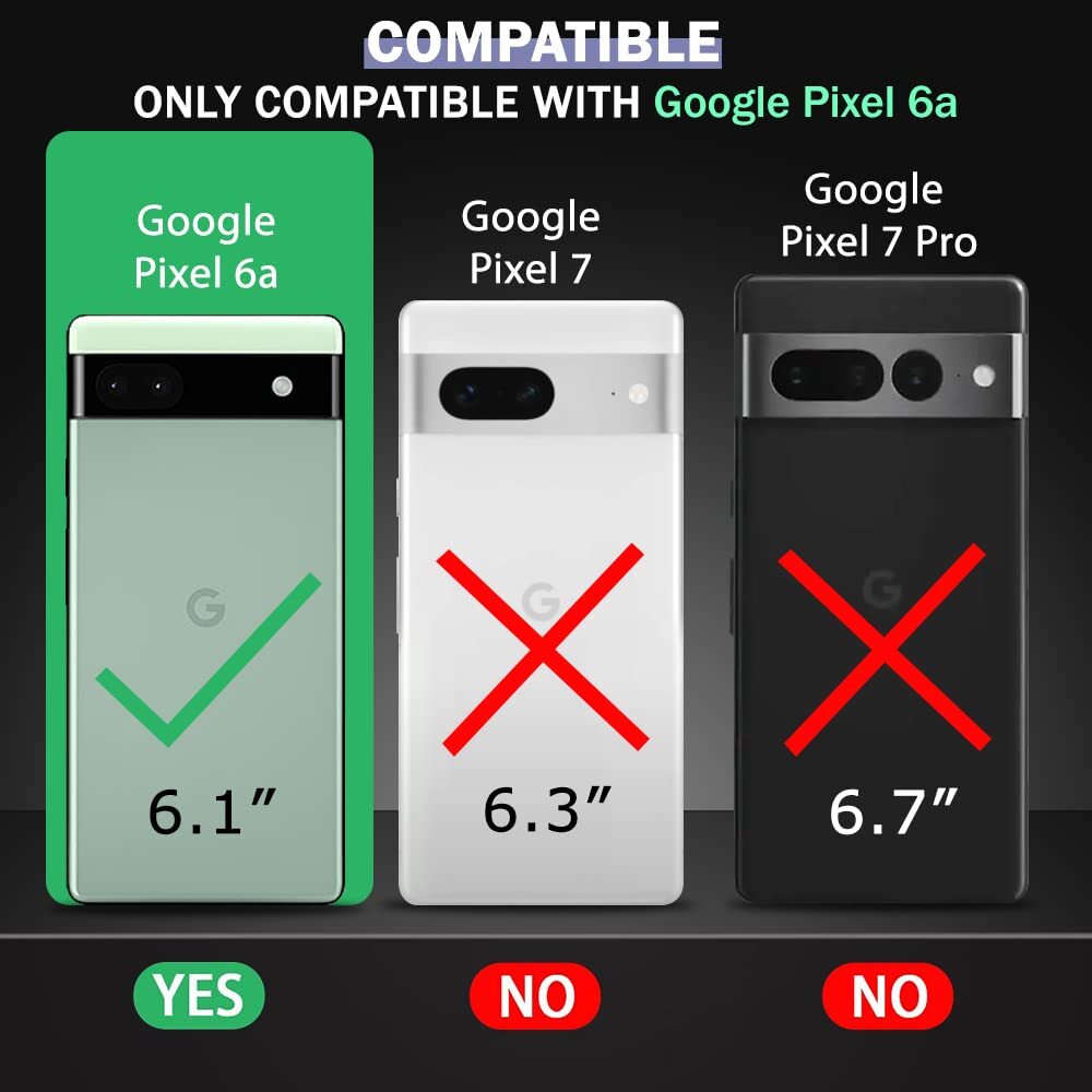 VAKIBO Super Premium Black Border Transparent Case With Corner Protection & Camera Protection Suitable for Google Pixel 6A