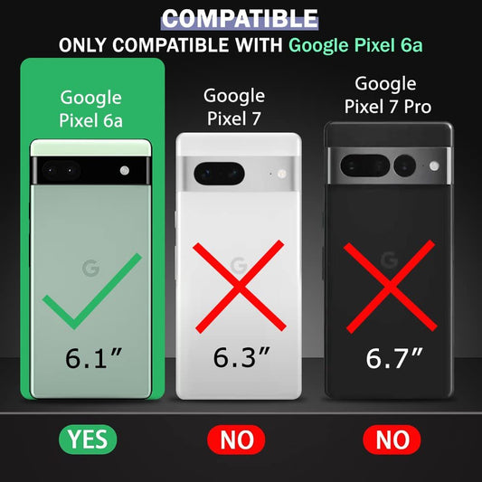 VAKIBO Super Premium Black Border Transparent Case With Corner Protection & Camera Protection Suitable for Google Pixel 6A