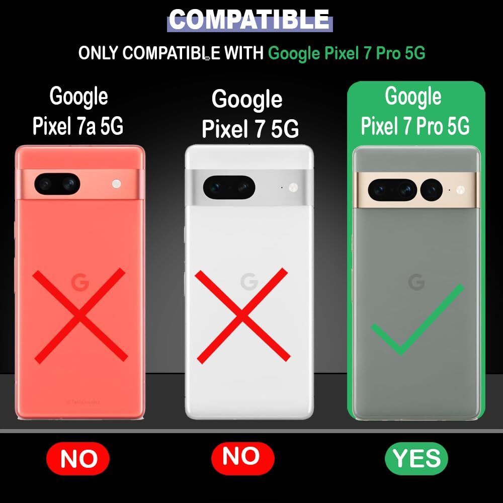 VAKIBO Super Premium Black Border Transparent Case With Corner Protection & Camera Protection Suitable for Google Pixel 7 Pro