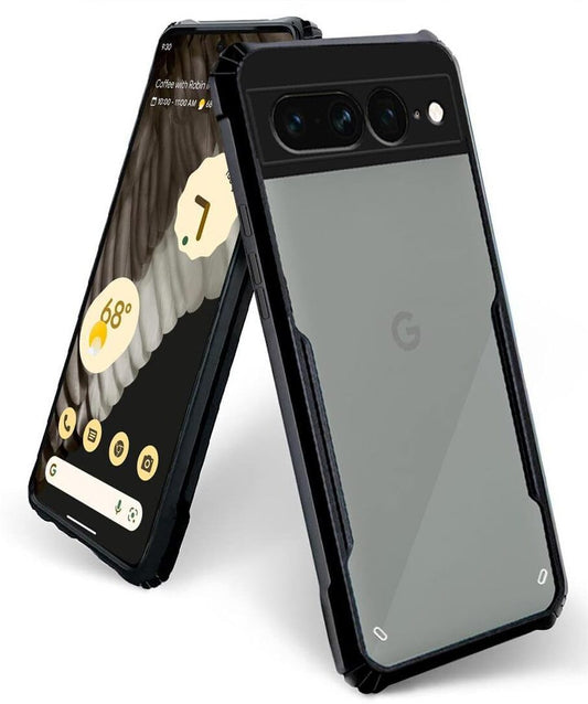VAKIBO Super Premium Black Border Transparent Case With Corner Protection & Camera Protection Suitable for Google Pixel 7 Pro