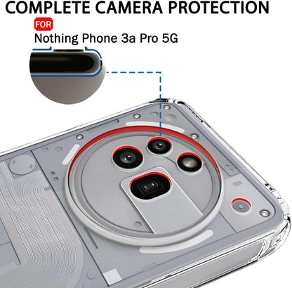 VAKIBO Premium Clear 1.5MM Thick Transparent Soft TPU Rubber Back Cover Case With Camera Protection Suitable for Nothing Phone 3A Pro