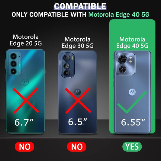 VAKIBO Premium Clear 2MM Thick Transparent Soft TPU Rubber Back Cover Case With Camera Protection Suitable for Moto Edge 40