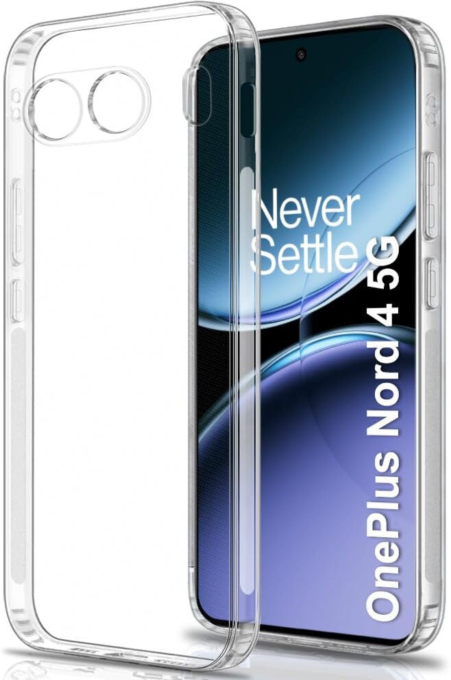 VAKIBO Premium Clear 1.5MM Thick Transparent Soft TPU Rubber Back Cover Case With Camera Protection Suitable for OnePlus Nord 4