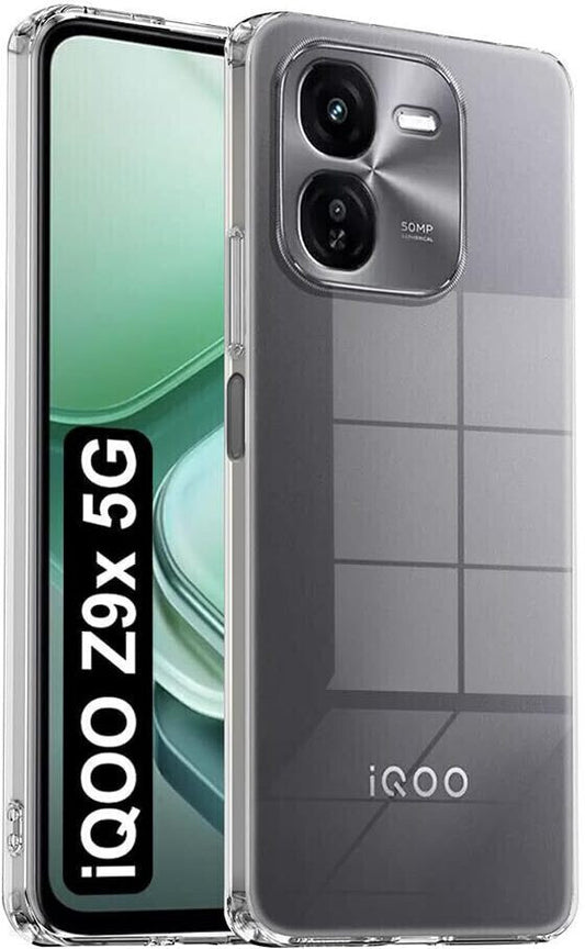 VAKIBO Premium Clear 1.5MM Thick Transparent Soft TPU Rubber Back Cover Case With Camera Protection Suitable for iqoo Z9x