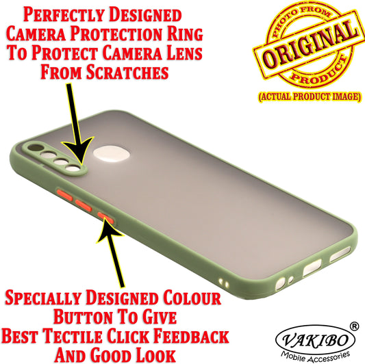 VAKIBO Smoke Design With Camera Protection Light Green Coloured Soft Sides and Hard Back Back Cover Case Suitable for Infinix Hot 8