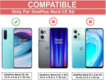 VAKIBO Super Premium Black Border Transparent Case With Corner Protection & Camera Protection Suitable for OnePlus Nord CE