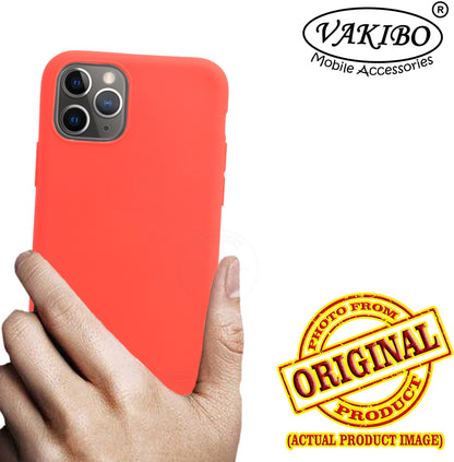 VAKIBO 1.2 MM Thick Red Coloured Soft TPU Rubber Back Cover Case With Camera Protection Ring Suitable for Apple iPhone 11 Pro