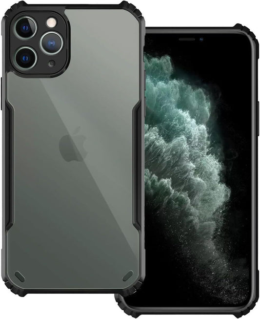 VAKIBO Best Selling Black and Transparent Back Cover Case Made With Soft TPU and Acrylic With 4 Corner and Camera Protection Suitable for Apple iPhone 11 Pro