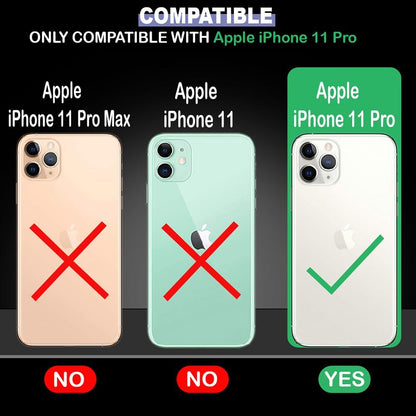 VAKIBO Megnatic Magsafe Transparent Soft with Hard back Back Cover Case With Camera Protection Ring Suitable for Apple iPhone 11 Pro