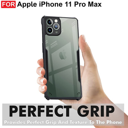 VAKIBO Best Selling Black and Transparent Back Cover Case Made With Soft TPU and Acrylic With 4 Corner and Camera Protection Suitable for Apple iPhone 11 Pro Max