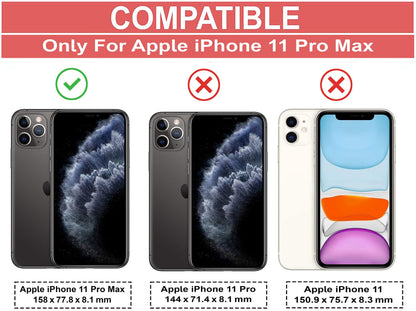 VAKIBO Best Selling Black and Transparent Back Cover Case Made With Soft TPU and Acrylic With 4 Corner and Camera Protection Suitable for Apple iPhone 11 Pro Max