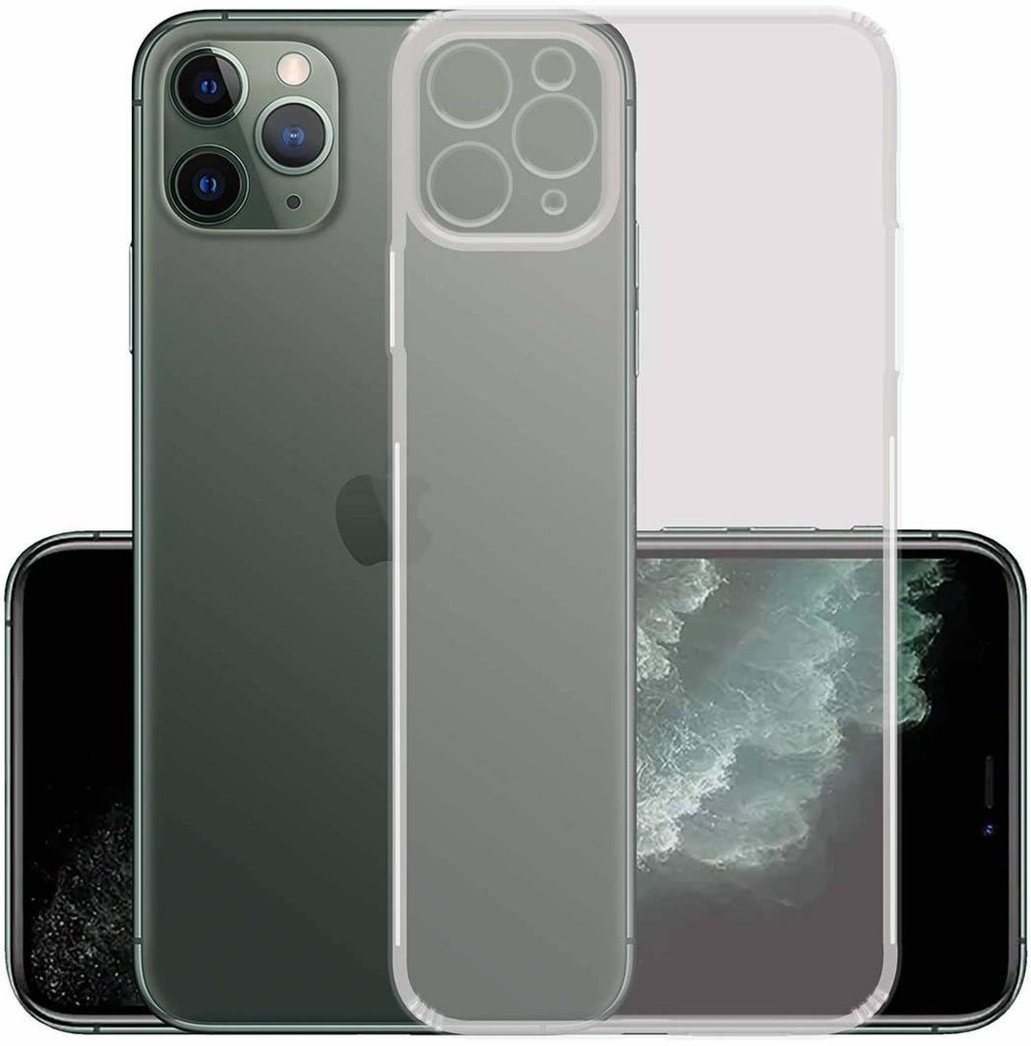 VAKIBO Premium Clear 1.5MM Thick Transparent Soft TPU Rubber Back Cover Case With Camera Protection Suitable for Apple iPhone 11 Pro Max