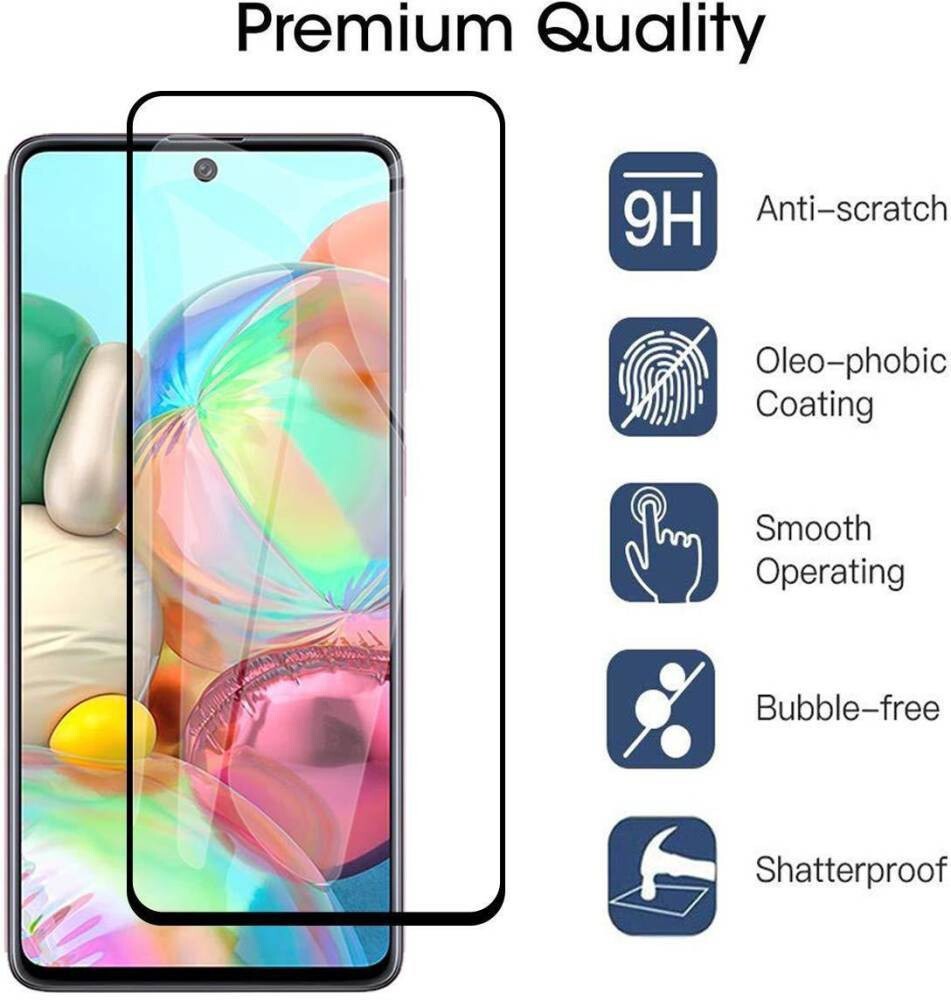 Super Premium Quality Tempered Glass Screen Guard Protector With Black Border Suitable For Samsung Galaxy A32
