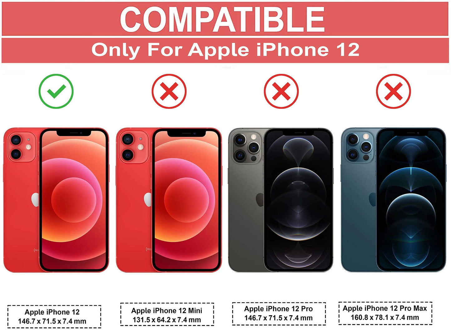 VAKIBO Super Premium Black Border Transparent Case With Corner Protection & Camera Protection Suitable for iPhone 12