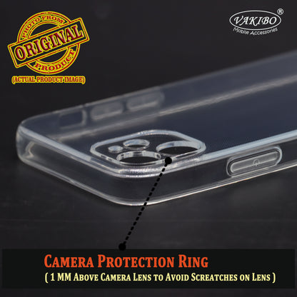 VAKIBO Premium Clear 2MM Thick Transparent Soft TPU Rubber Back Cover Case With Camera Protection Suitable for Apple iPhone 12 Mini