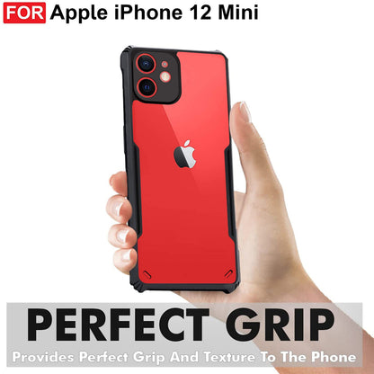 VAKIBO Super Premium Black Border Transparent Case With Corner Protection & Camera Protection Suitable for iPhone 12 Mini 5.4