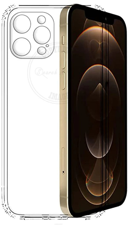 VAKIBO Premium Clear 2MM Thick Transparent Soft TPU Rubber Back Cover Case With Camera Protection Suitable for Apple iPhone 12 Pro
