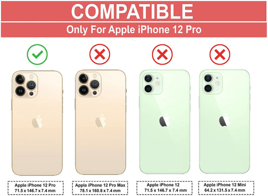 VAKIBO Super Premium Black Border Transparent Case With Corner Protection & Camera Protection Suitable for iPhone 12 Pro
