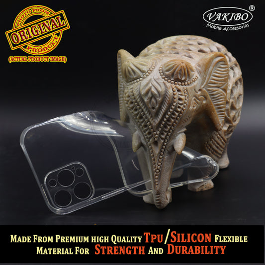 VAKIBO Premium Clear 2MM Thick Transparent Soft TPU Rubber Back Cover Case With Camera Protection Suitable for Apple iPhone 12 Pro Max