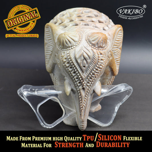 VAKIBO Premium Clear 1.5MM Thick Transparent Soft TPU Rubber Back Cover Case With Camera Protection Suitable for Apple iPhone 13