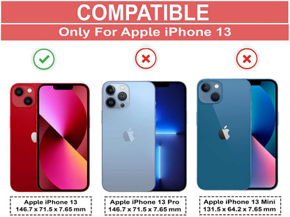 VAKIBO Super Premium Black Border Transparent Case With Corner Protection & Camera Protection Suitable for iPhone 13