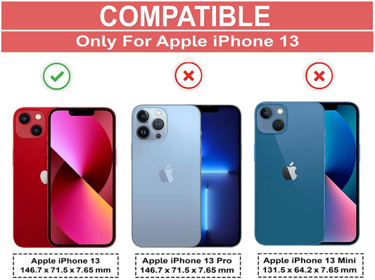 VAKIBO Best Selling Black and Transparent Back Cover Case Made With Soft TPU and Acrylic With 4 Corner and Camera Protection Suitable for Apple iPhone 13