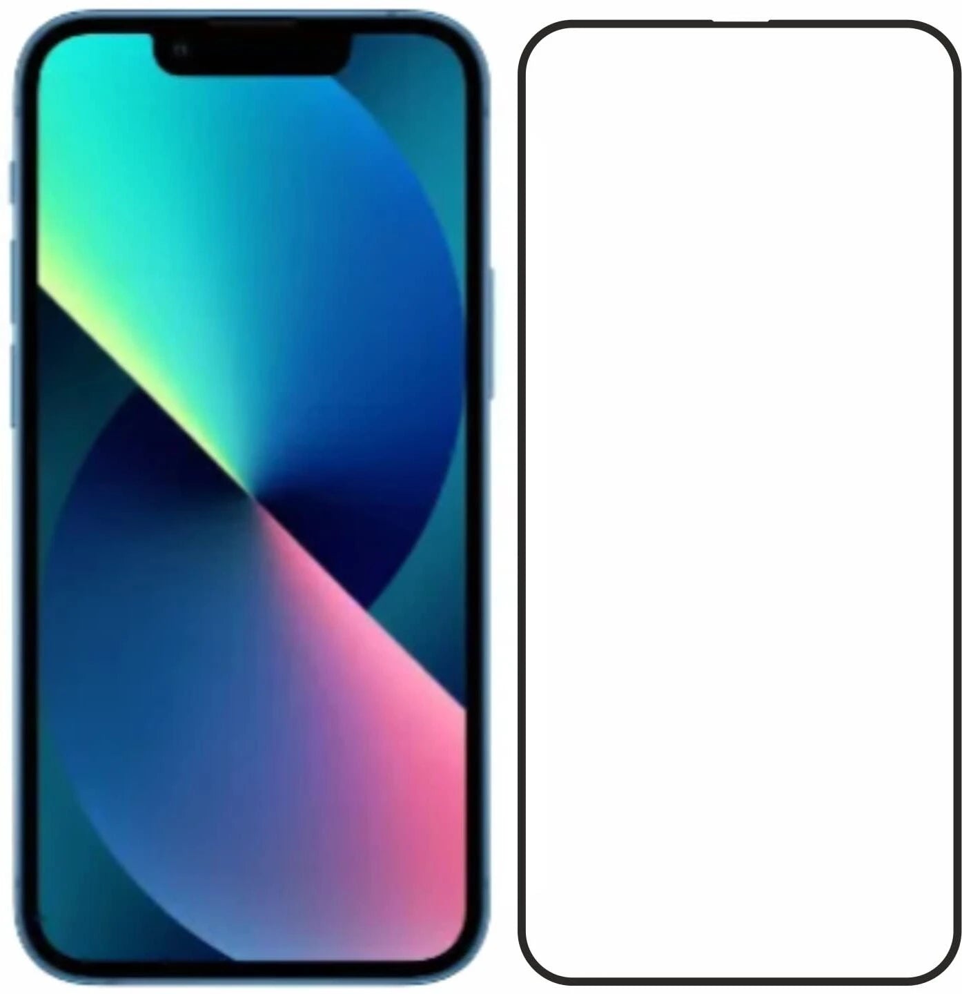 Super Premium Quality Tempered Glass Screen Guard Protector With Black Border Suitable For iPhone 13 Mini