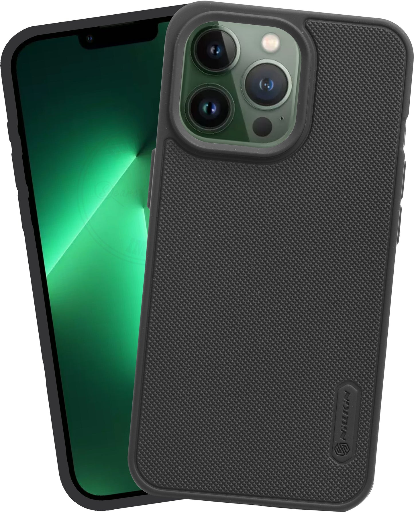 VAKIBO Dotted Black Coloured Made with Silicon Rubber TPU Back Cover Case Suitable for iPhone 13 Pro