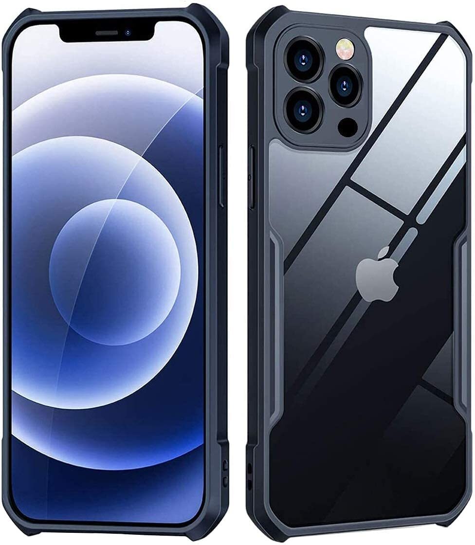 VAKIBO Super Premium Black Border Transparent Case With Corner Protection & Camera Protection Suitable for iPhone 12 Pro