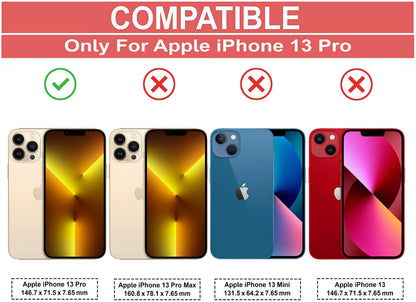 VAKIBO Super Premium Black Border Transparent Case With Corner Protection & Camera Protection Suitable for iPhone 13 Pro