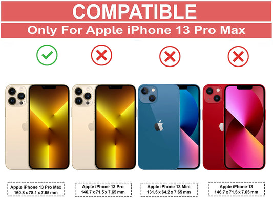 VAKIBO Super Premium Black Border Transparent Case With Corner Protection & Camera Protection Suitable for iPhone 13 Pro Max