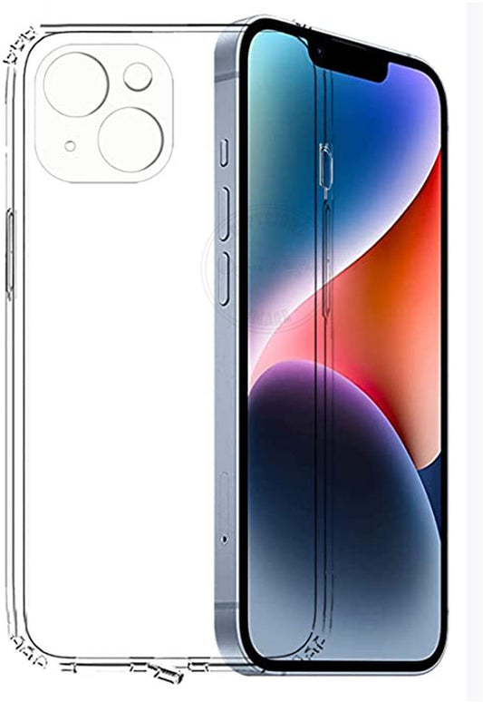 VAKIBO Premium Clear 2MM Thick Transparent Soft TPU Rubber Back Cover Case With Camera Protection Suitable for Apple iPhone 14