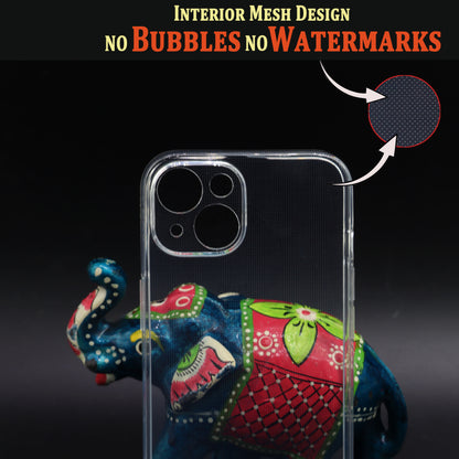 VAKIBO Premium Clear 2MM Thick Transparent Soft TPU Rubber Back Cover Case With Camera Protection Suitable for Apple iPhone 14