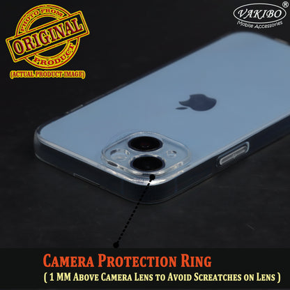 VAKIBO Premium Clear 2MM Thick Transparent Soft TPU Rubber Back Cover Case With Camera Protection Suitable for Apple iPhone 14