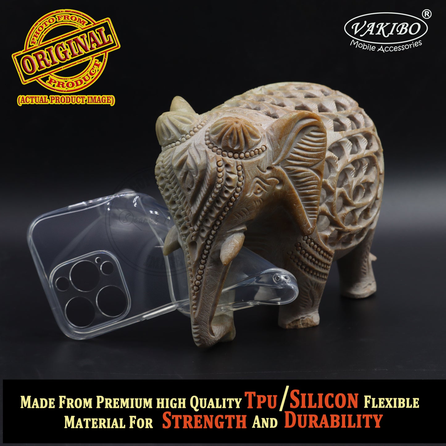 VAKIBO Premium Clear 2MM Thick Transparent Soft TPU Rubber Back Cover Case With Camera Protection Suitable for Apple iPhone 14 Pro Max