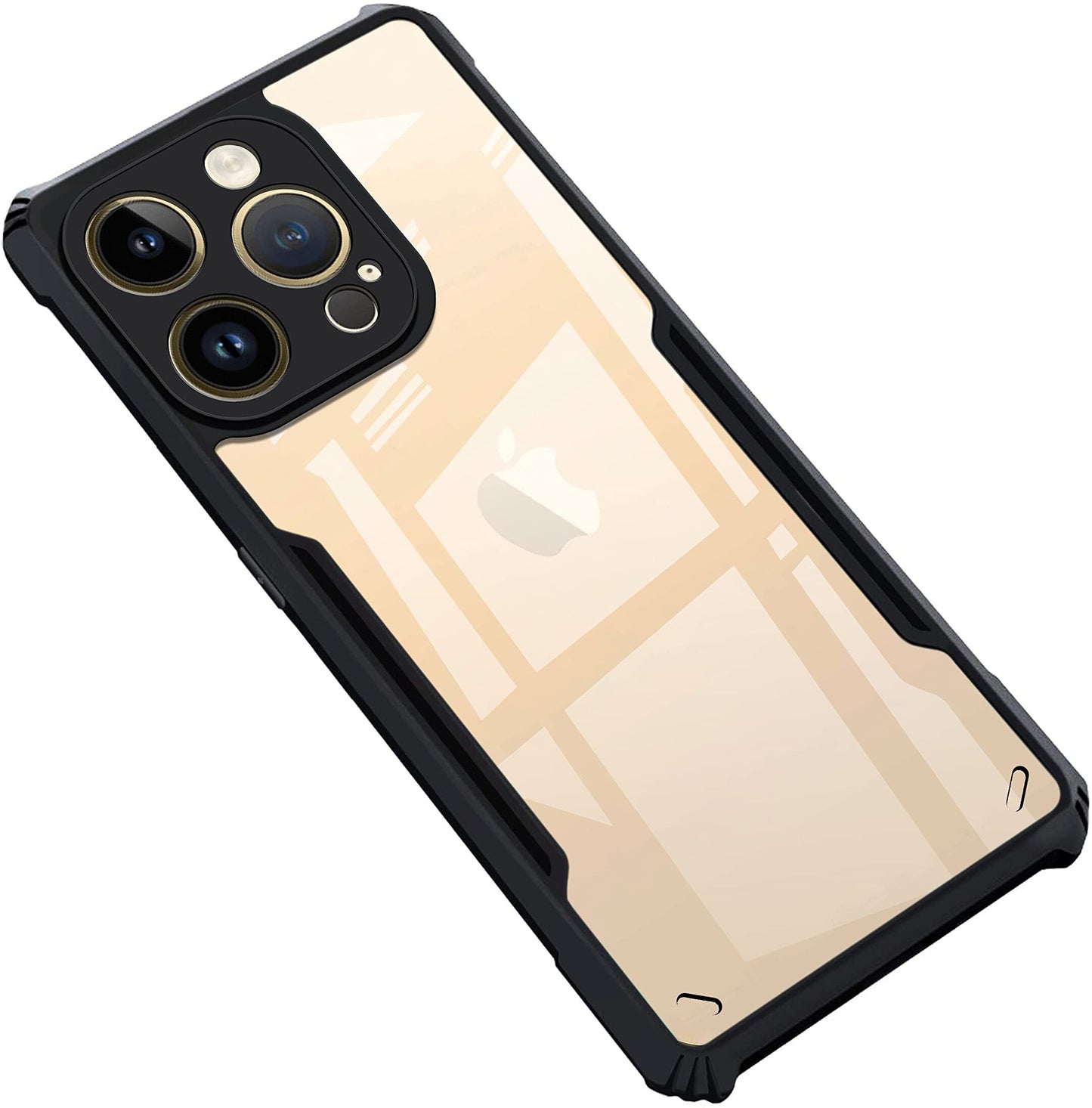 VAKIBO Best Selling Black and Transparent Back Cover Case Made With Soft TPU and Acrylic With 4 Corner and Camera Protection Suitable for Apple iPhone 14 Pro