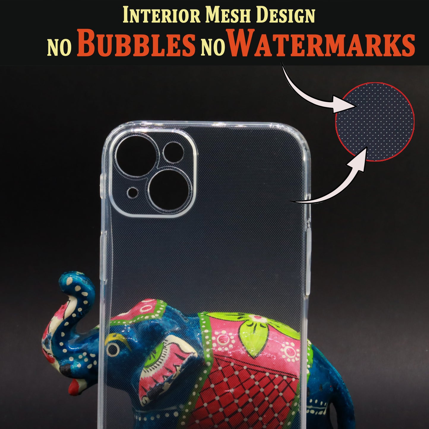 VAKIBO Premium Clear 1.5MM Thick Transparent Soft TPU Rubber Back Cover Case With Camera Protection Suitable for Apple iPhone 15 Plus