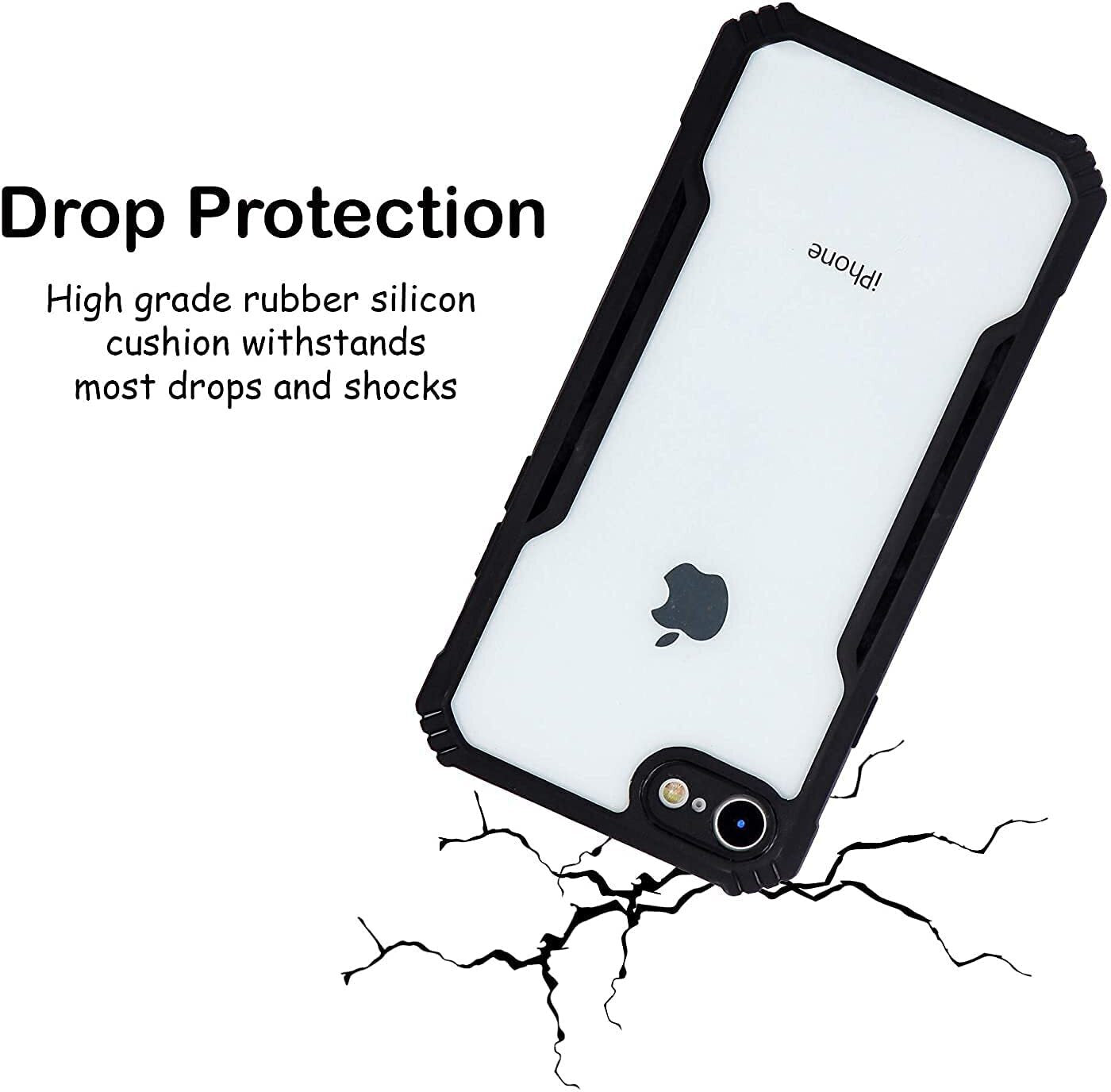 VAKIBO Best Selling Black and Transparent Back Cover Case Made With Soft TPU and Acrylic With 4 Corner and Camera Protection Suitable for Apple iPhone 5