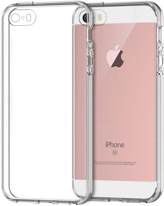 VAKIBO Premium Clear 1.5MM Thick Transparent Soft TPU Rubber Back Cover Case With Camera Protection Suitable for Apple iPhone 5s
